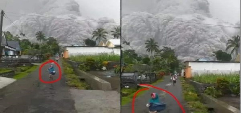 Bocah Berlari Ketakutan saat Erupsi Gunung Semeru, Selamat dan Bisa Bertemu Orangtua