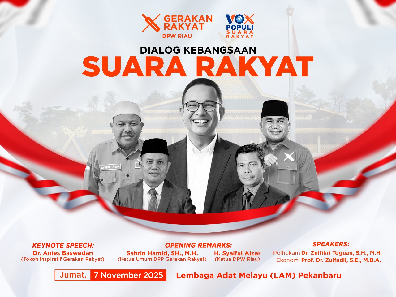 Anies Baswedan Akan Hadir di Universitas Muhammadiyah Riau, Bahas Dialog Kebangsaan 7 November 2025